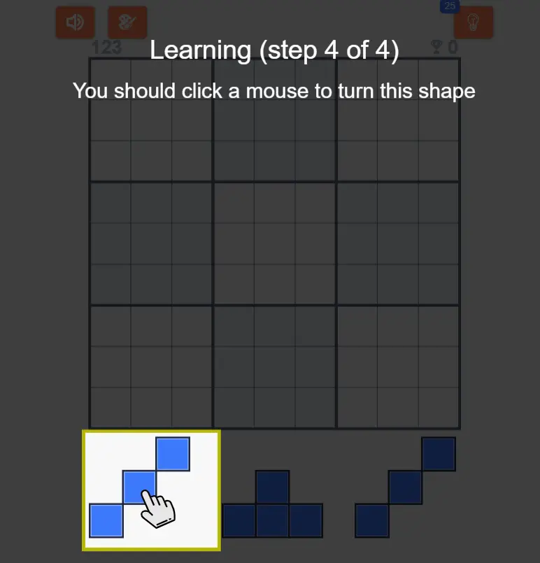 Block Puzzle Tutorial Schritt 4